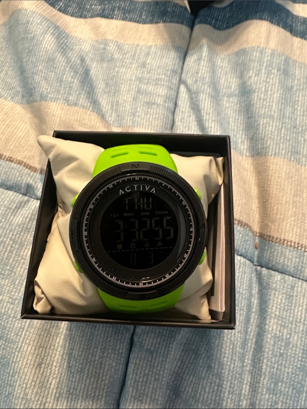 Ativa Men's Digital Sport Watch Green and Black